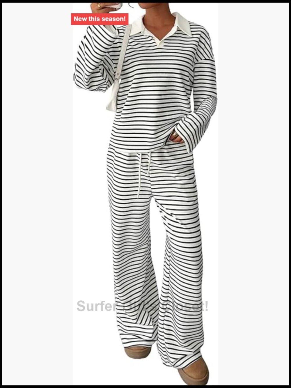 Oversized Sweatshirt Wide Leg Matching Pajama Set Loungewear 2 Piece